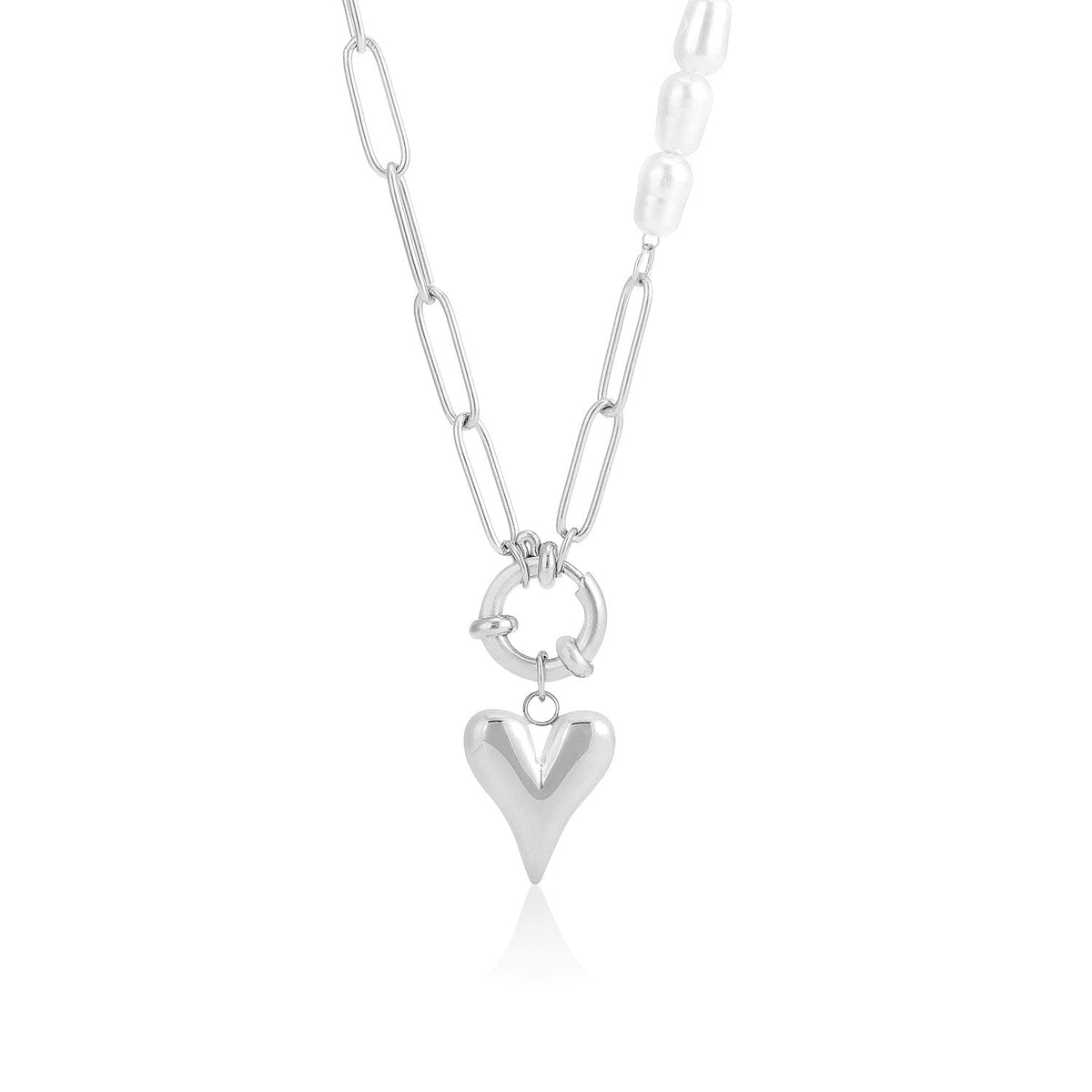 Ketting lux parels hartje