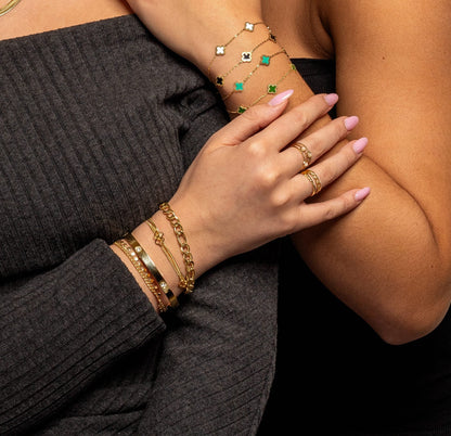 Armband klaver green