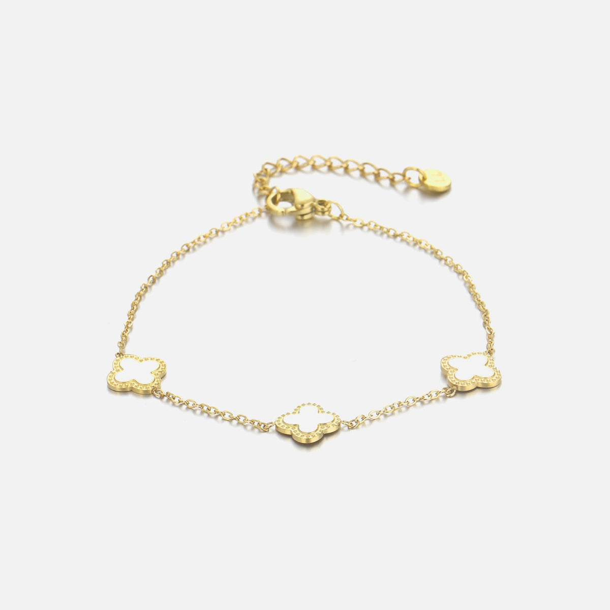 Armband klaver white