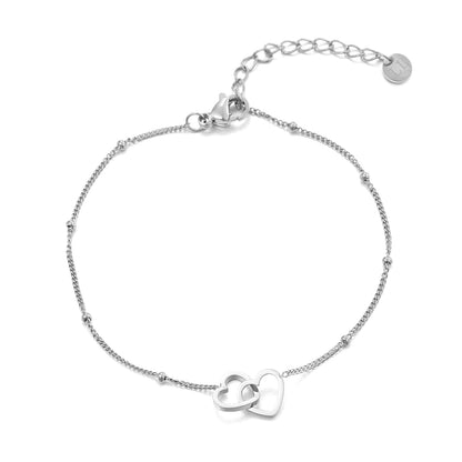 Armband verbonden hartjes