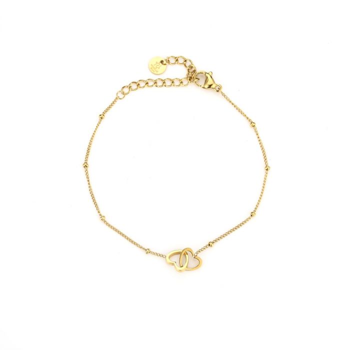 Armband verbonden hartjes