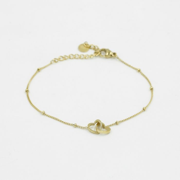Armband verbonden hartjes