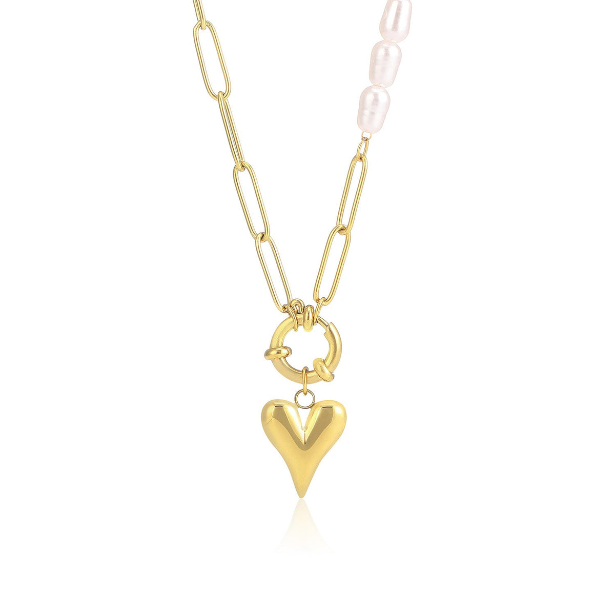 Ketting lux parels hartje