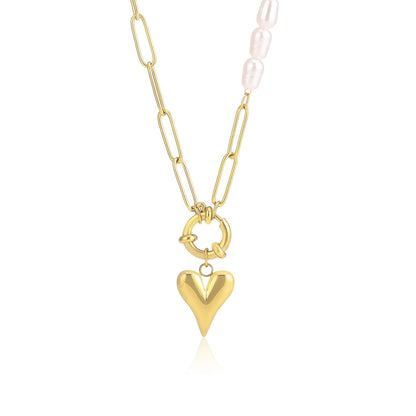 Ketting lux parels hartje