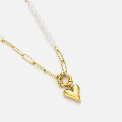 Ketting lux parels hartje