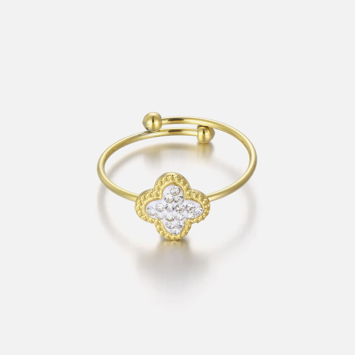 Ring klaver steentjes